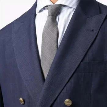 6260-R-Высококачественный весенне-осенний костюм в клетку, Мужской деловой повседневный костюм, Трендовый приталенный костюм на заказ