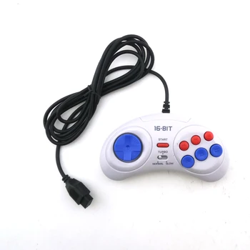 10 шт. Игровой контроллер для SEGA Genesis для 16 бит, геймпад с ручкой для MD, игровые аксессуары с функцией turbo и slow
