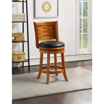 Барный стул Sumatra с поворотом на 360 градусов, дубовая щетка