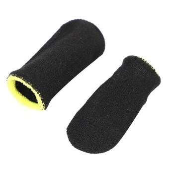 18-контактные накладки на пальцы из углеродного волокна для мобильных игр PUBG, накладки на пальцы с экраном, черные и желтые (320 шт.)