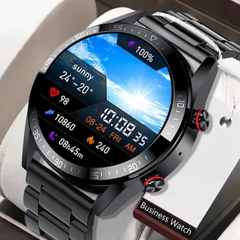 Смарт-часы Xiaomi 454 *454 с AMOLED экраном, всегда отображающие время вызова по Bluetooth, местную музыку, погоду, умные часы для мужчин Android