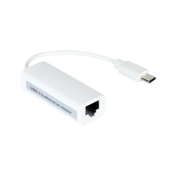 Сетевой адаптер USB 3.1 Type-C Ethernet к проводному Интернет-кабелю RJ45 10/100 для Macbook Windows Проводной Интернет-кабель