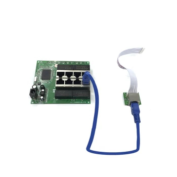 OEM PBC 8-портовый Гигабитный коммутатор Ethernet 8-Портовый met 8-контактный разъем 10/100/1000 m концентратор 8-портовый разъем питания Печатная плата OEM schroef gat
